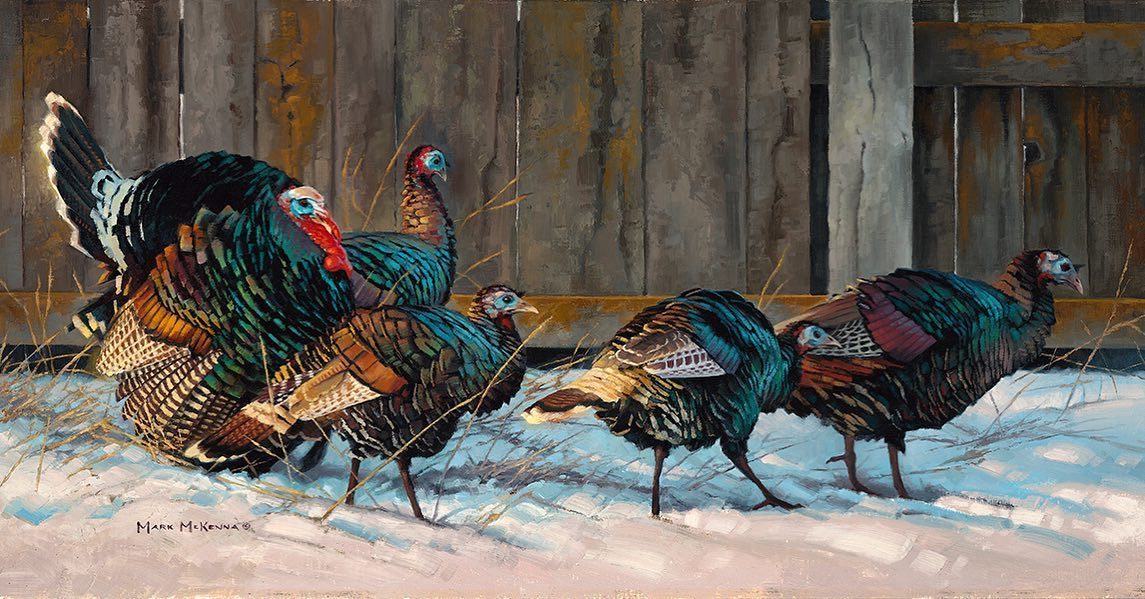 Brilliant Winter Morning, bird painting by Mark McKenna